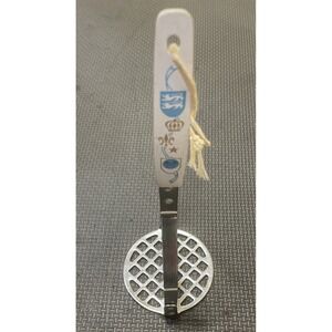 Household Deluxe Potato Masher Japan Stainless Lions Crown Fleur de Lis VINTAGE!